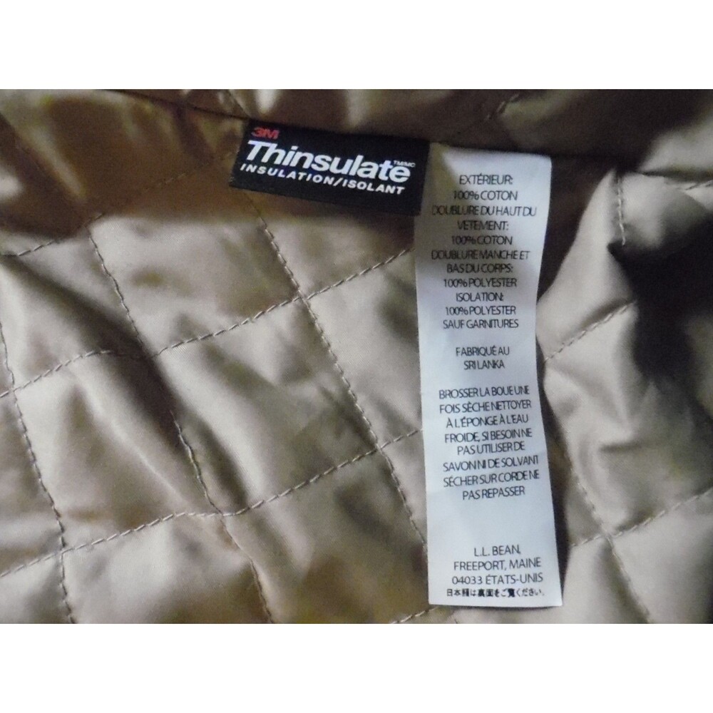 L.L.Bean Women's British Millerain Waxed Cotton Thinsulate Field Jacket Olive M - Picture 11 of 13